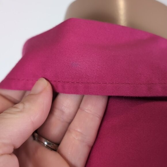 Peter Nygard Fuchsia Pink Jean Jacket Cropped Sleeve Cotton Denim Buttoned - Picture 8 of 15